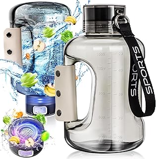 Hydrogen Water Bottle, 50.7oz/1.5L Large Hydrogen Water Bottle Generator, Ion Bottle Improve Water Quality in 3 Minutes, Water Ionizer Machine Suitable for Travel and Fitness Drinking(Black)
