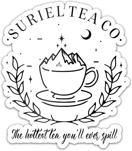 Milleyz Suriel Tea Co - Calcomanías para amantes de los libros, calcomanías para amantes de los libros, calcomanías de libros, calcomanías de vinilo