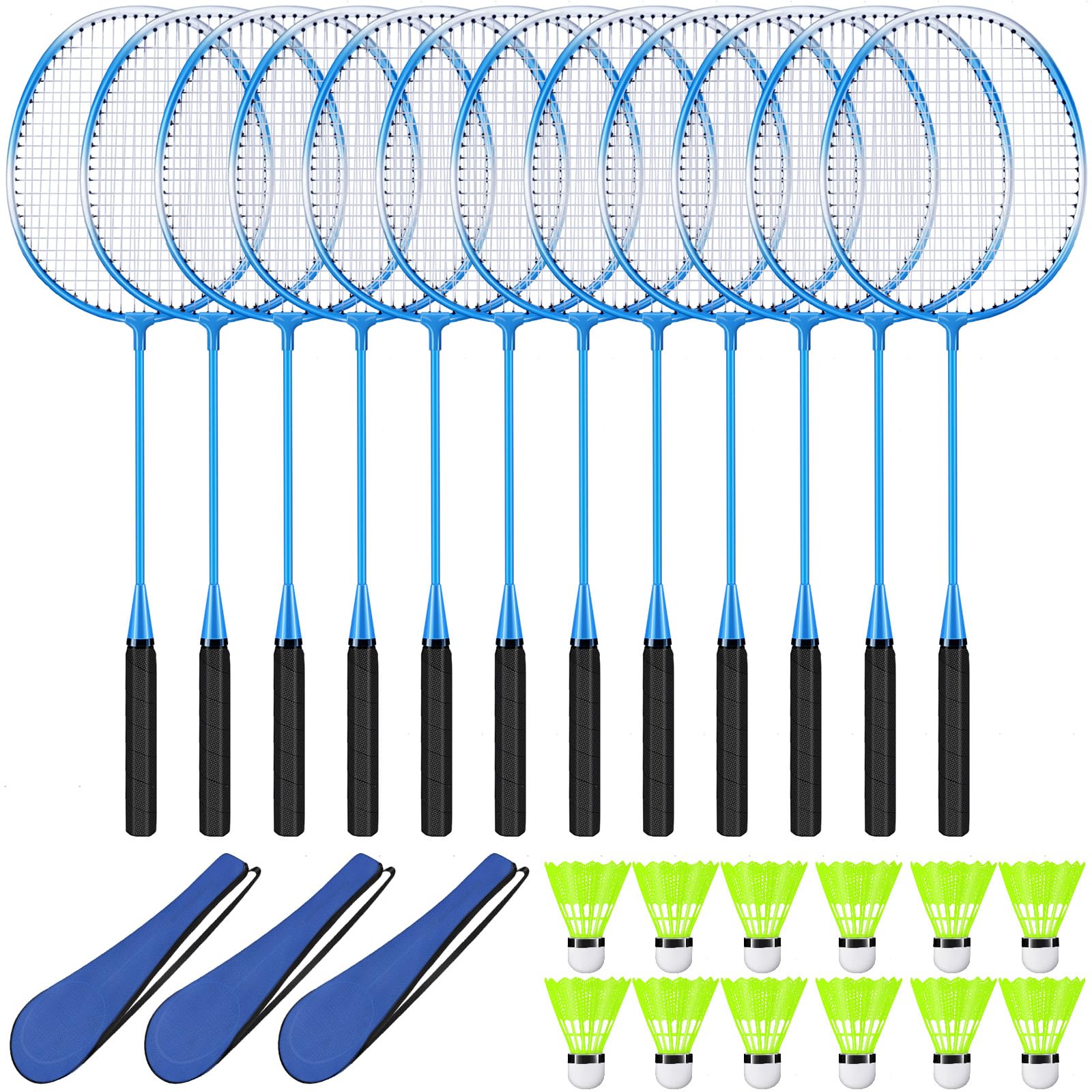 12 Pc Badminton Racket Set