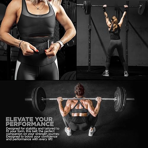 Miniatura 6 de RDX Cinturón de levantamiento de pesas, soporte lumbar acolchado curvado para la espalda, fitness, entrenamiento de ejercicio, culturismo,