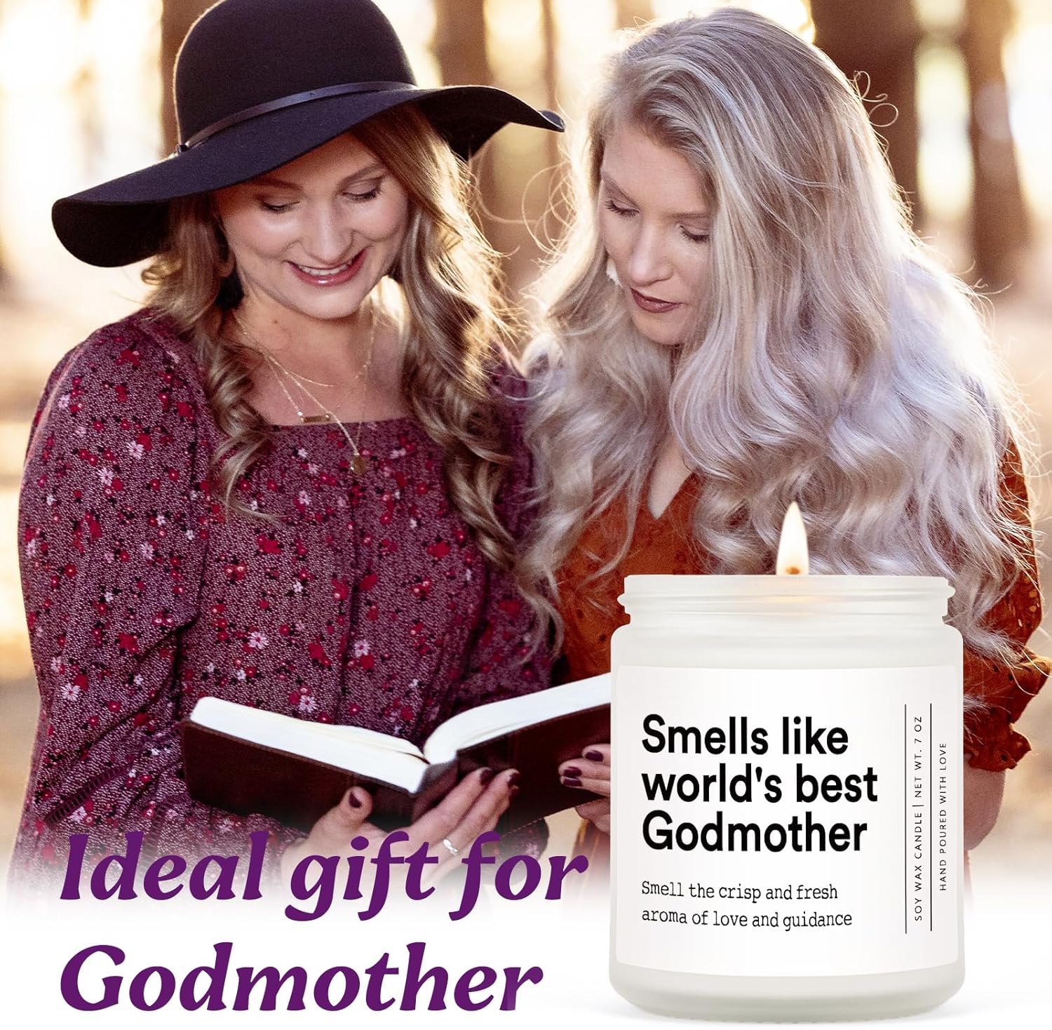 Godmother Proposal Gift, Godmother Gifts from Godchild, Will You Be My Godmother, Birthday Mothers Day God Mother Gifts- Handmade Lavender Godmother Candle(7oz) - Image 2