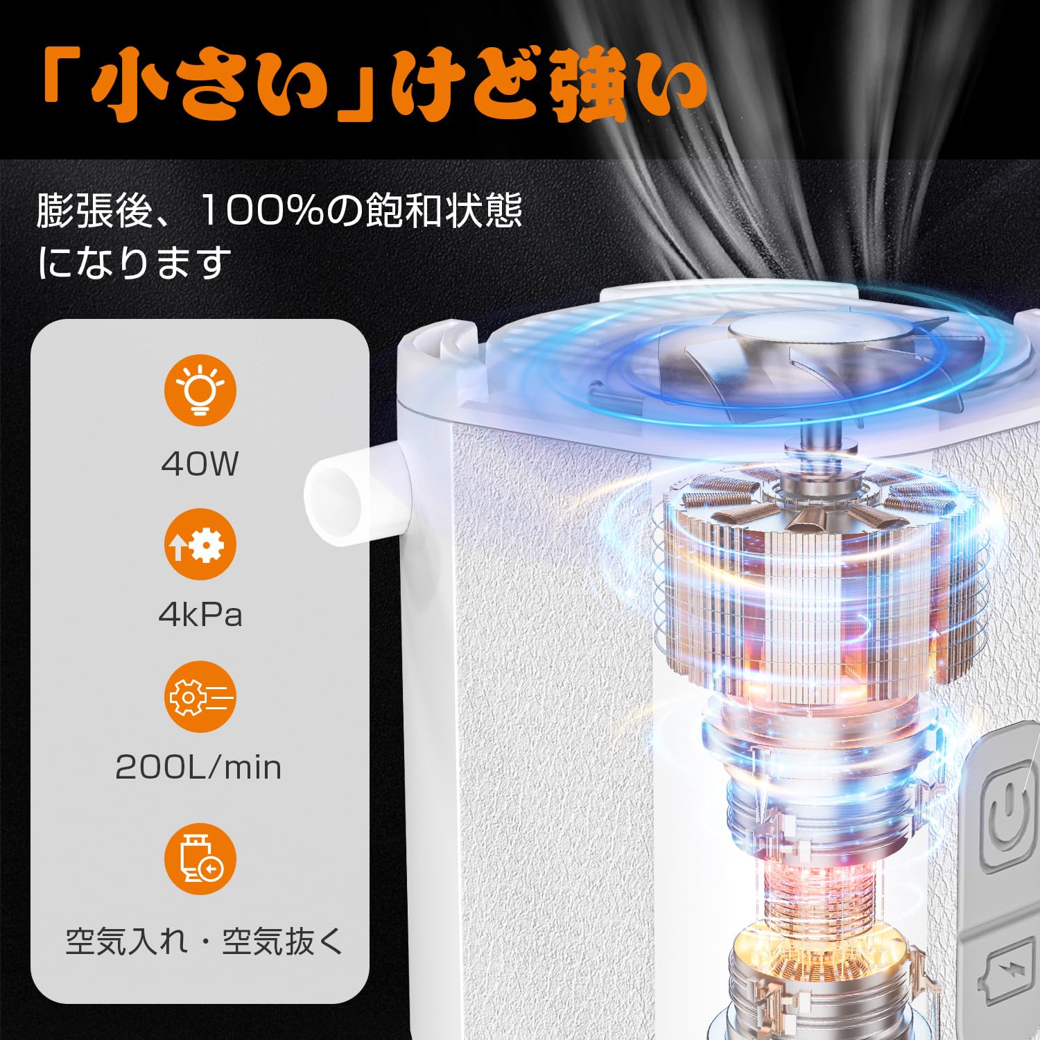 Amazon.co.jp: エアーポンプ 電動 空気入れ・空気抜き 携帯式エアー