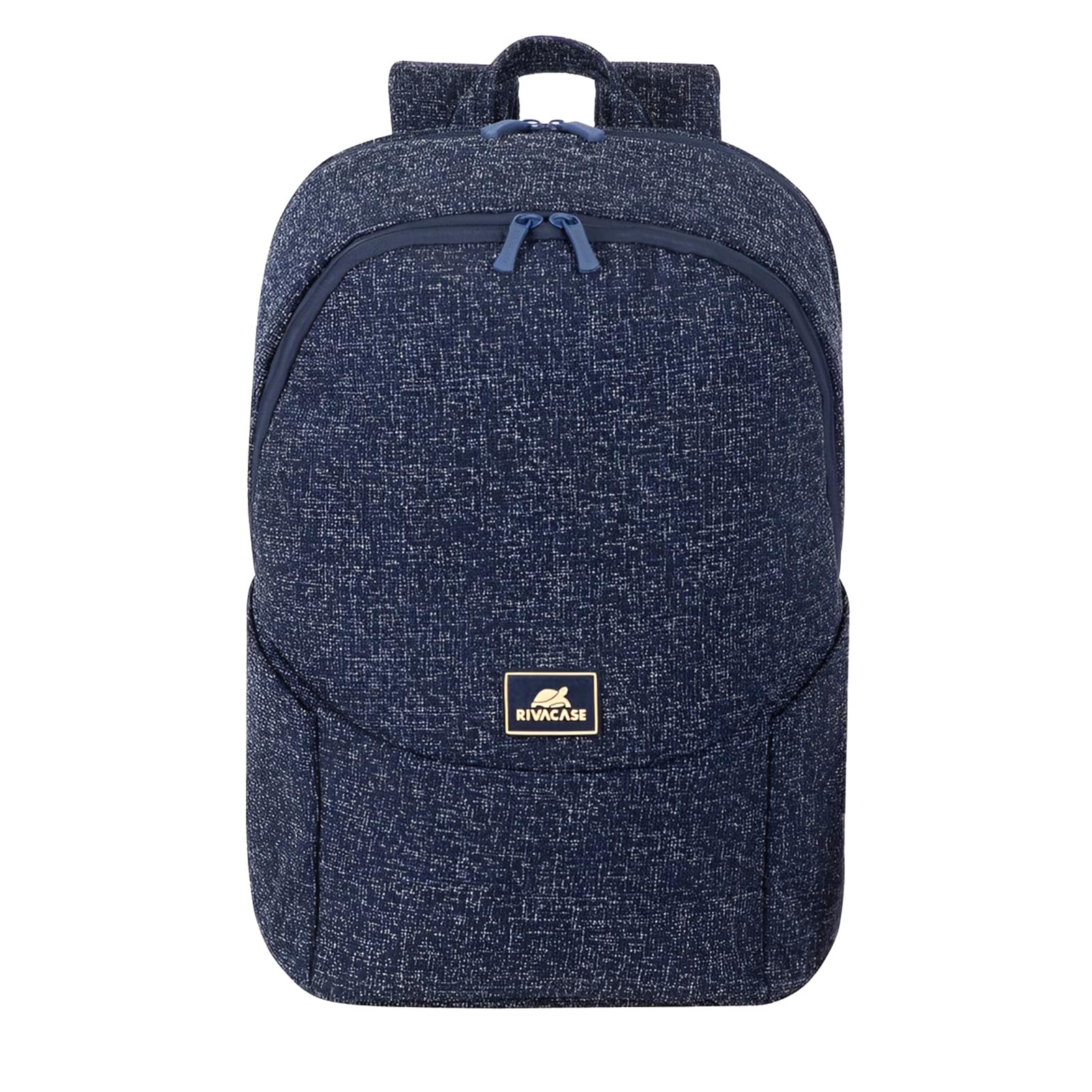RivaCase Anvik Lightweight Urban Backpack 7962 Water Resistant Tweed Fabric Dual Zipper Backpack 2 Main Compartments Bottle Pocket Accessories Pockets Padded Shoulder Strap fits Laptops Upto 15.6"-image-12
