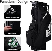 Vista 5 de ASK ECHO Golf ST-14 Bolsa híbrida con divisores de longitud completa de 14 vías y clip de putter rápido