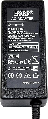 Miniatura 3 de HQRP Adaptador de CA de 24 V compatible con TL04-240125D Silhouette Cameo, herramienta de corte electrónico Silhouette Portrait de repuesto, fuente