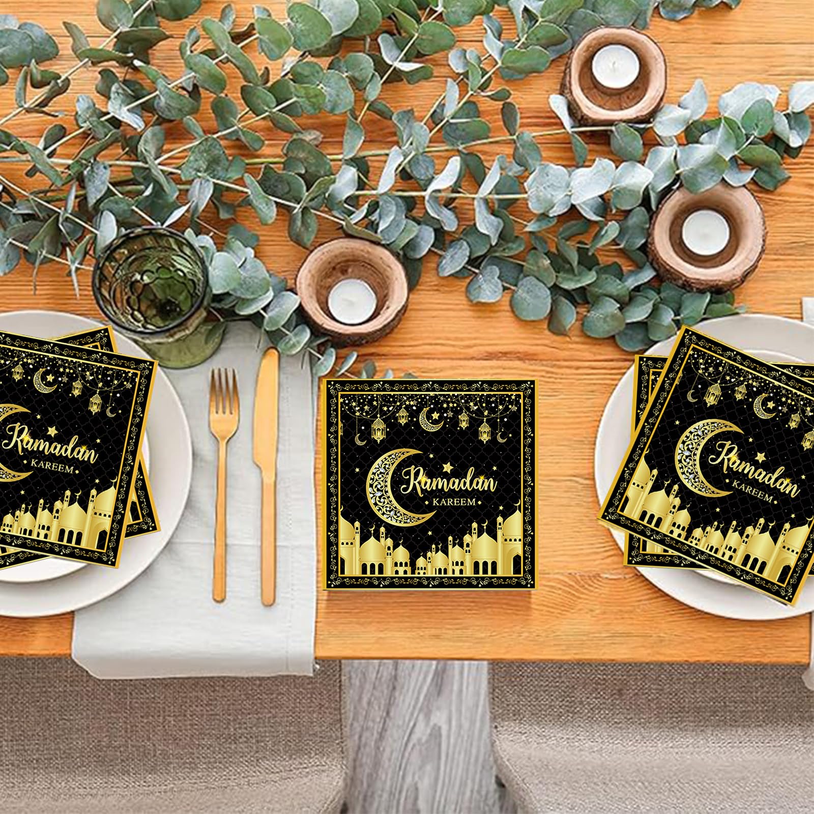 48 stuks Ramadan servetten, Ramadan decoratie 33 x 33 cm, ramadan