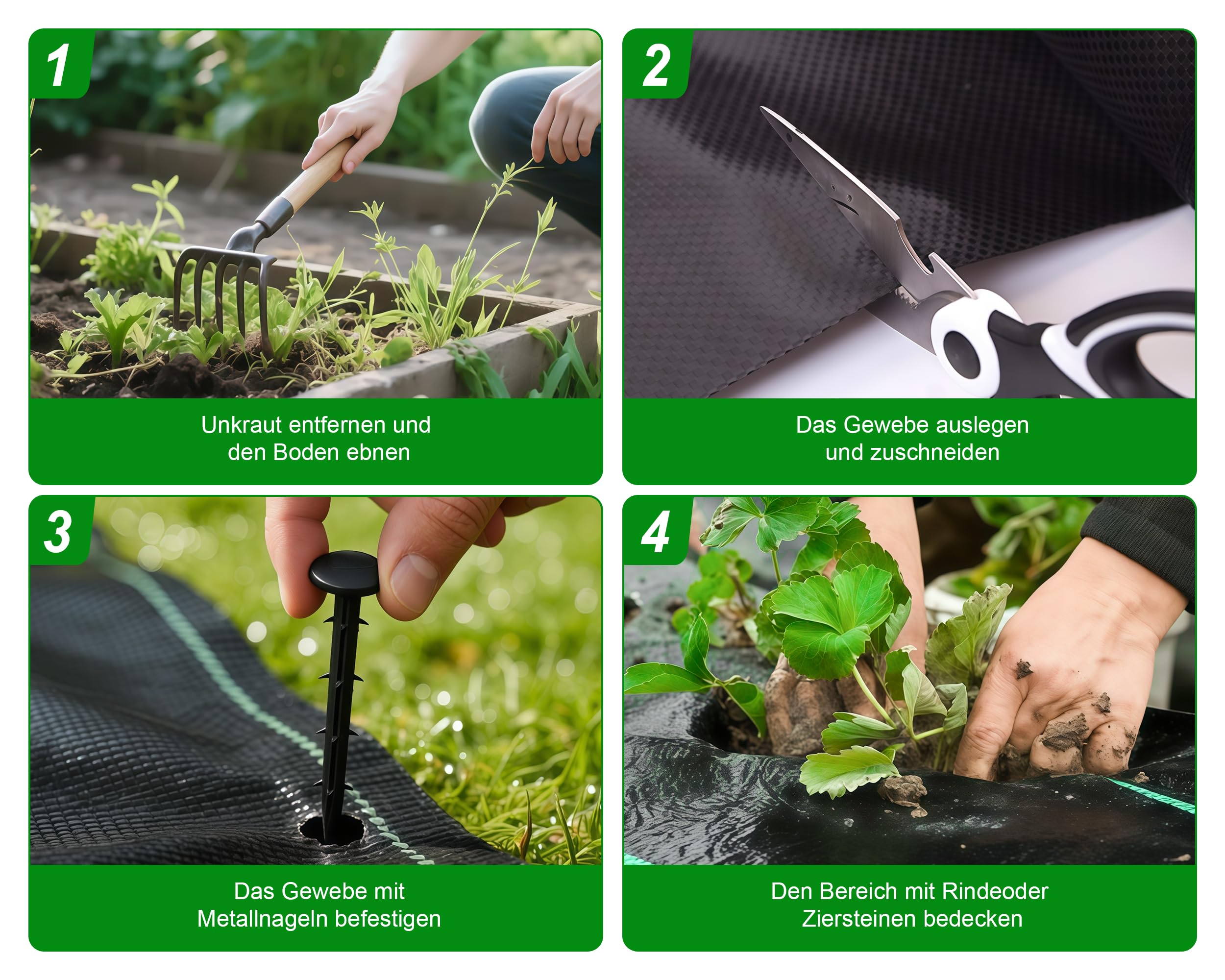 Unkrautvlies Extra Stark Gartenvlies 2x25m,PP Reißfestes Drainagevlies 50m²,Uv-BestäNdiges Hochbeet Folie 80g/m2,Unkrautvlies WasserdurchläSsig (75m² (3m x 25m))