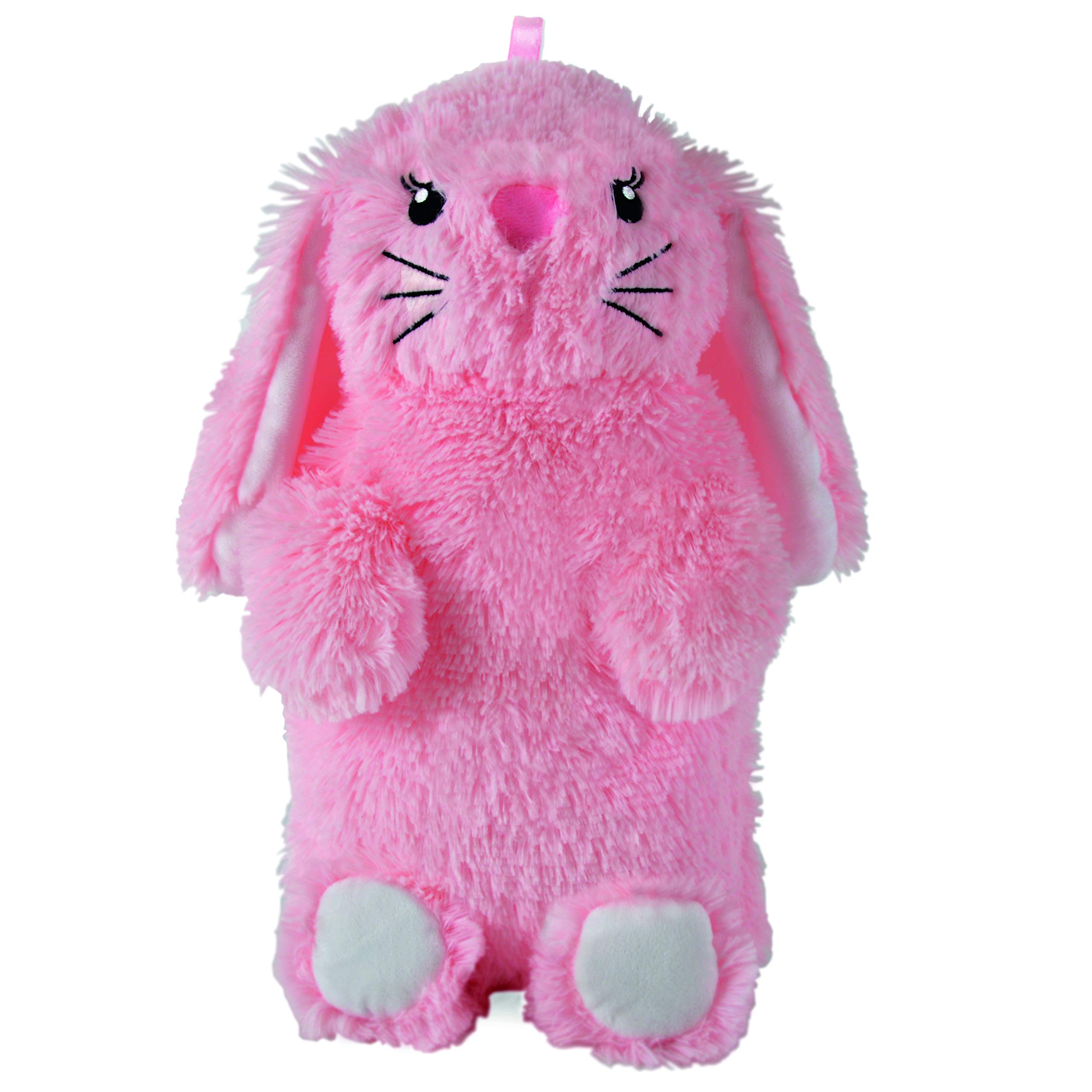 IUEG Small Hot Water Bottle Natural Rubber Bottle Fur Bottles Novelty Hot Water Bottle hot Water Bottle for Kids, Adults (Pink Rabbit, 750 ml)