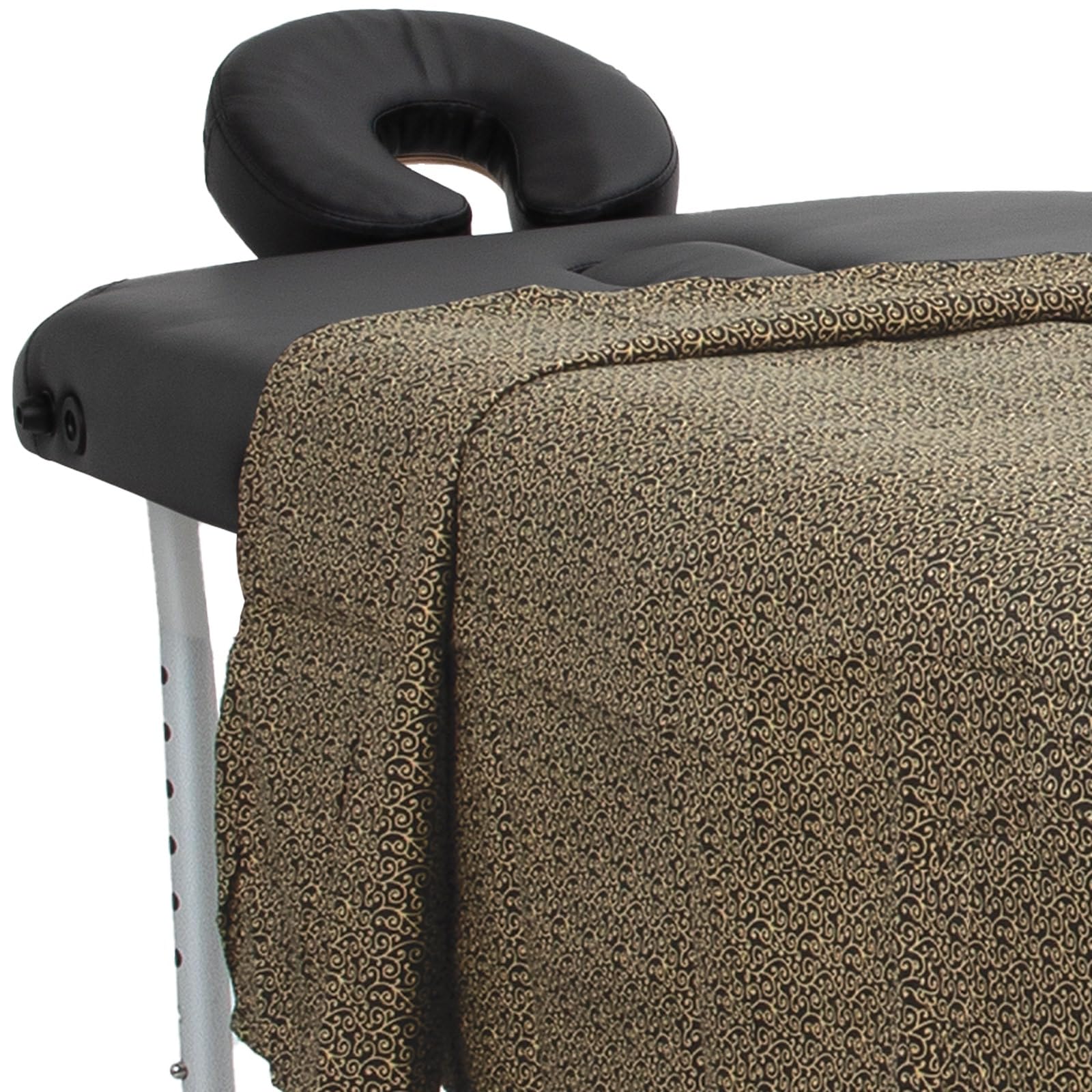 ForPro Premium Designer Microfiber Flat Sheet, Golden Swirl, Ultra-Light, Stain and Wrinkle-Resistant, for Massage Tables, 61" W x 91" L