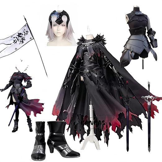 す*読様 FGO Fateジャンヌ・オルタ 邪ンヌ 第三再臨 コスプレ 衣装 ウ Amazon.co.jp: FGO ジャンヌオルタ コスプレ衣装 (ウィッグ 靴別売り
