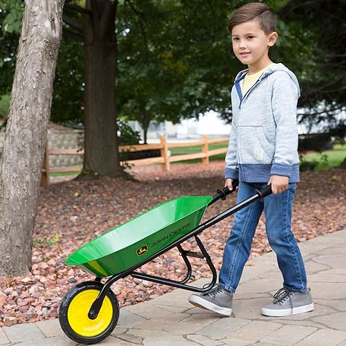 Miniatura 5 de Carretilla Tomy John Deere de acero, color verde, para niño