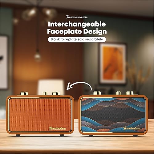Miniatura 3 de Trenbader Artlink - Altavoz Bluetooth retro, altavoz Bluetooth puro de madera, radio inalámbrica AMFM, pequeño altavoz Bluetooth vintage con