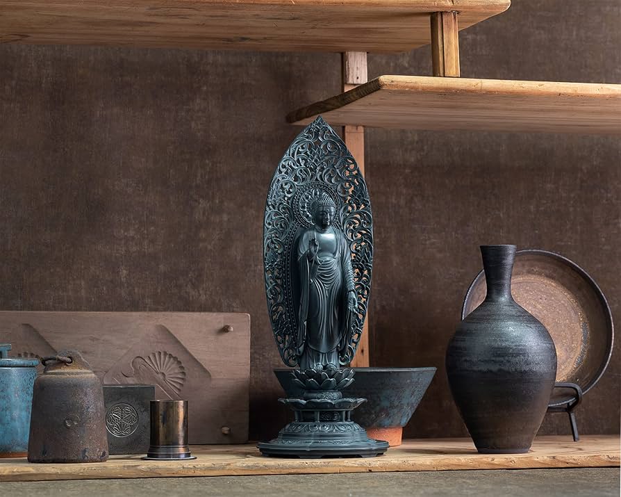 仏教美術 阿弥陀仏像 小仏像 銅製 銅器 阿弥陀如来像 仏像 彫刻 銅製 仏教美術 - メルカリ