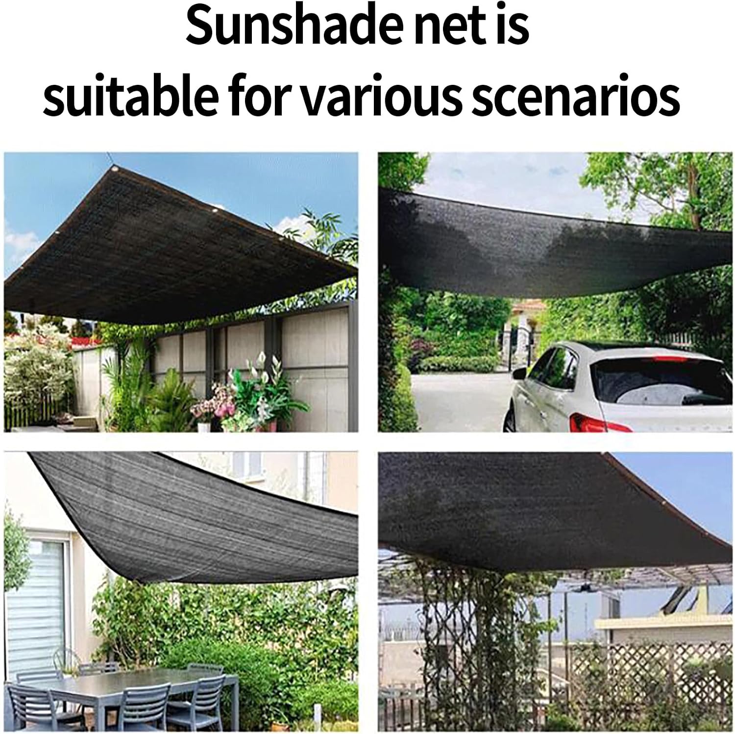 Garden Shade Cloth Plant Shades for Outdoor Plants Garden Shade Canopy Patio Covers for Shade Solar Screen Fabric Sun Shade Netting Mesh Black Mesh Tarp,9.84 * 13.12FT