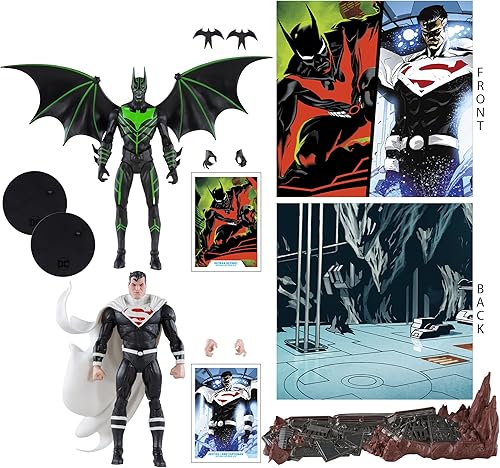 Miniatura 4 de DC Multiverse - Figura de acción Batman Beyond de 2.0-7 pulgadas, Batman Beyond vs. Justice Lord Superman, paquete de 2 unidades