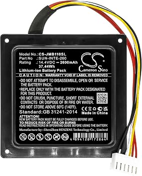 2600mAh SUN-INTE-260 Battery for JBL PartyBox 100
