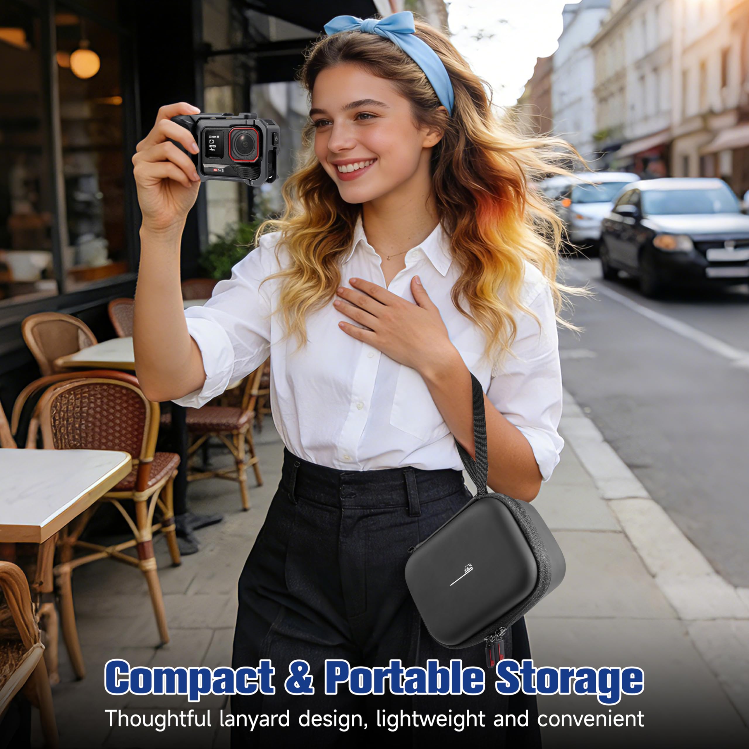 STARTRC VCR Pokrowiec na Insta360 Ace Pro 2 Xplore Grip Pro Bundle Case Przenośny Podróżny Hard Shell Pamięć 2 Baterie Akcesoria