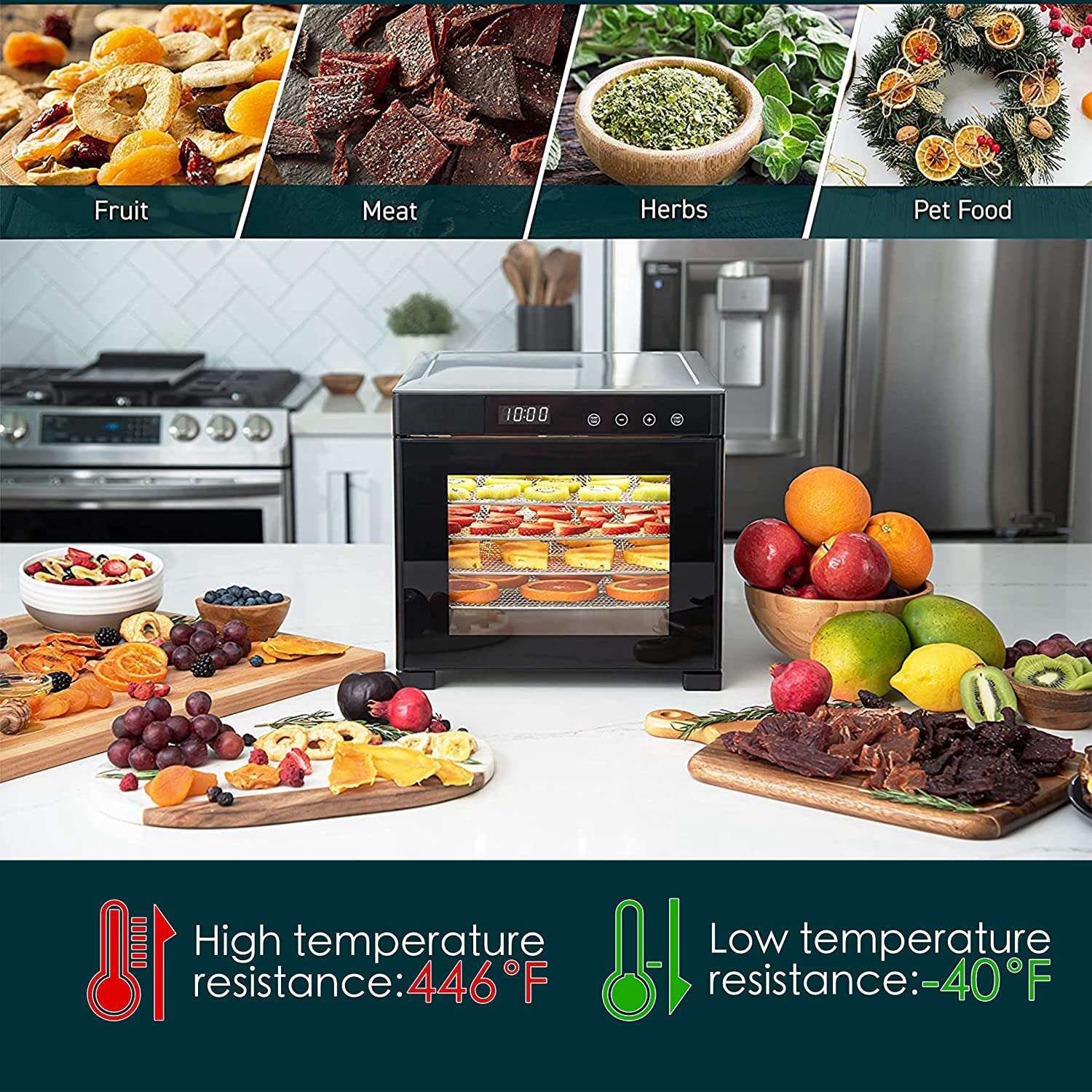 8 Fogli In Silicone Per Disidratatore 35,6x35,6cm - Antiaderenti E Riutilizzabili Per Frutta E Verdura - Foto 11