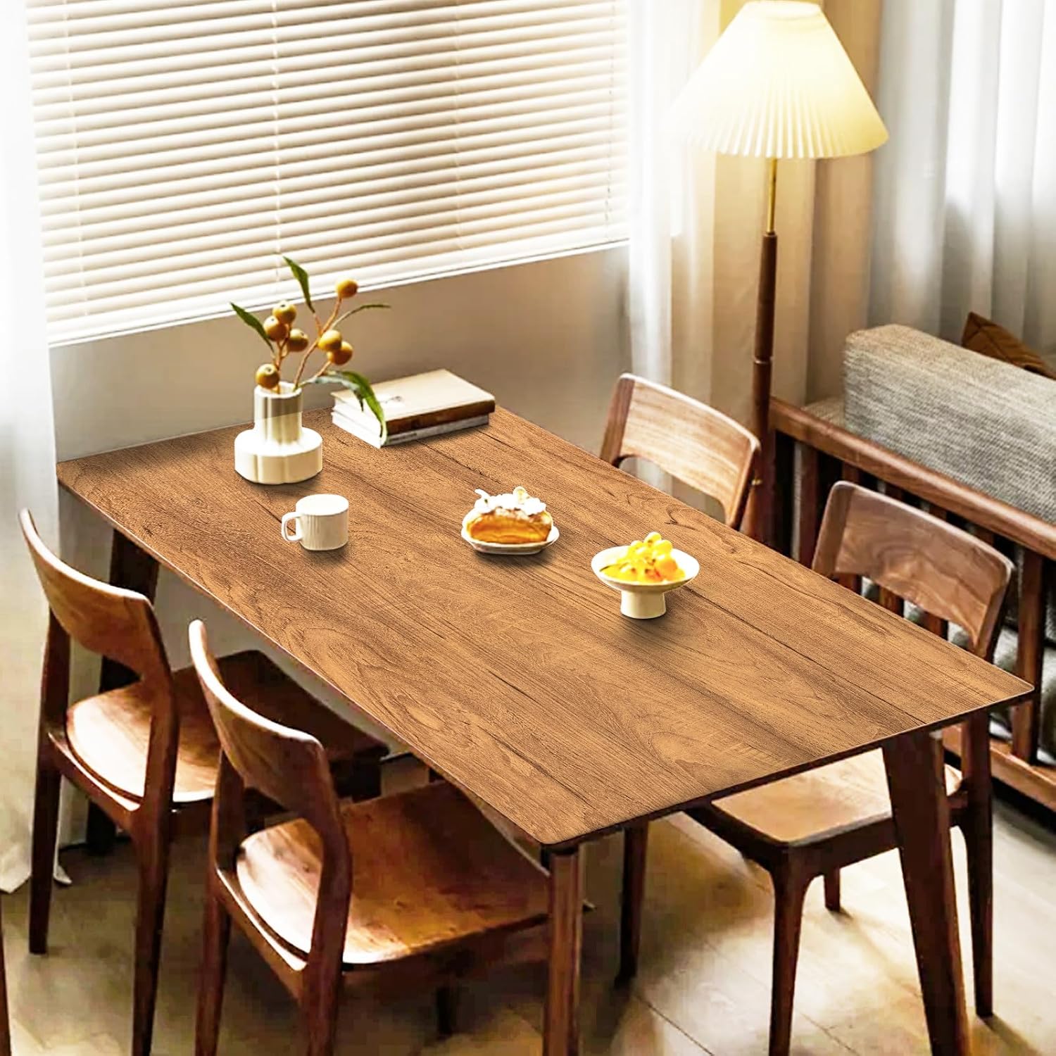 practicalWs Wood Grain Contact Paper Peel and Stick - Self Adhesive Brown Wallpaper for Cabinet - Waterproof Vinyl Wrap for Kitchen Countertop - Wall Paper for Furniture Shelf Liner 23.6’’ x 78.7’’