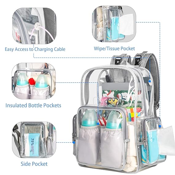 transparent diaper bag