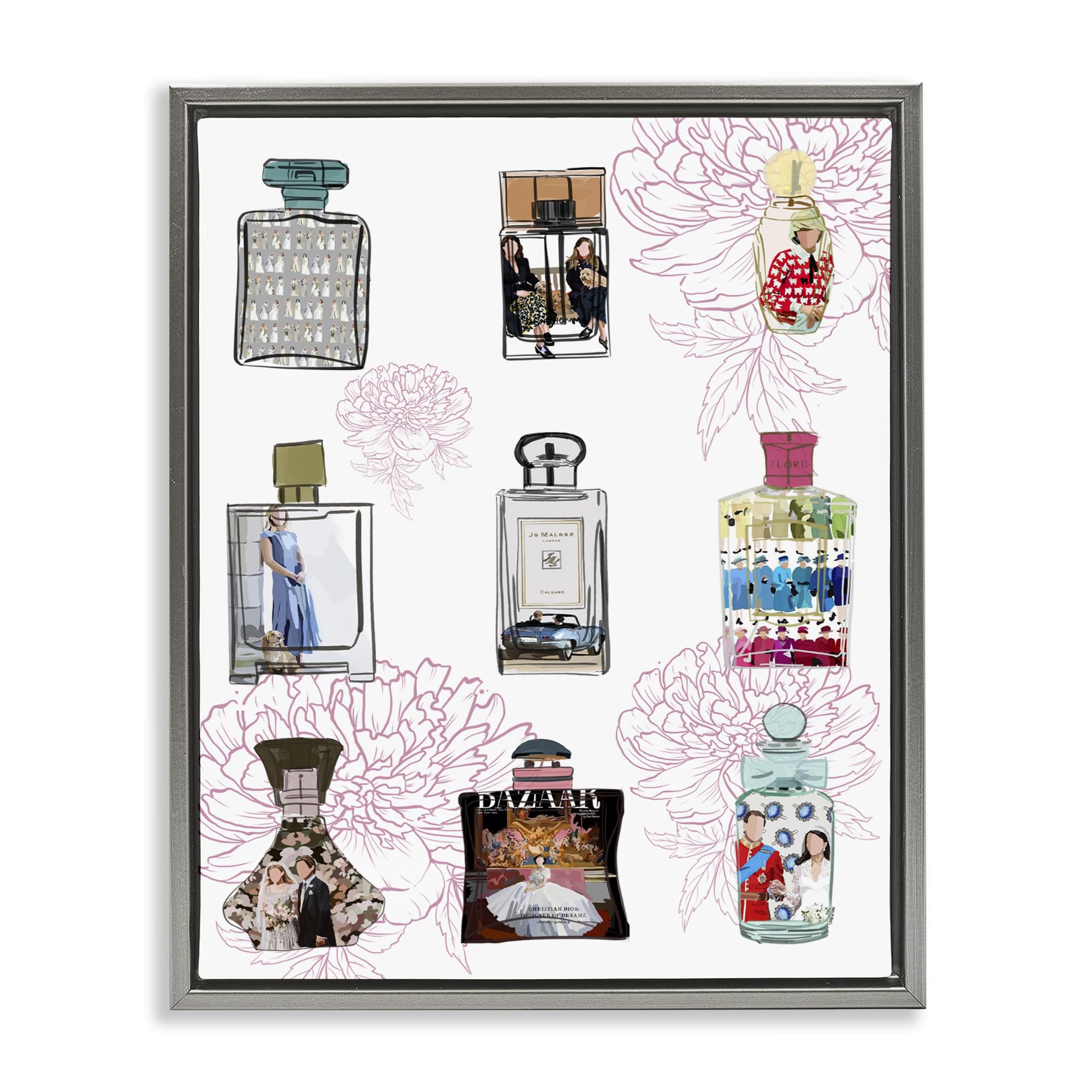 'Polished Perfume Stylish Luxury Fashion'| Floating Frame Canvas Art