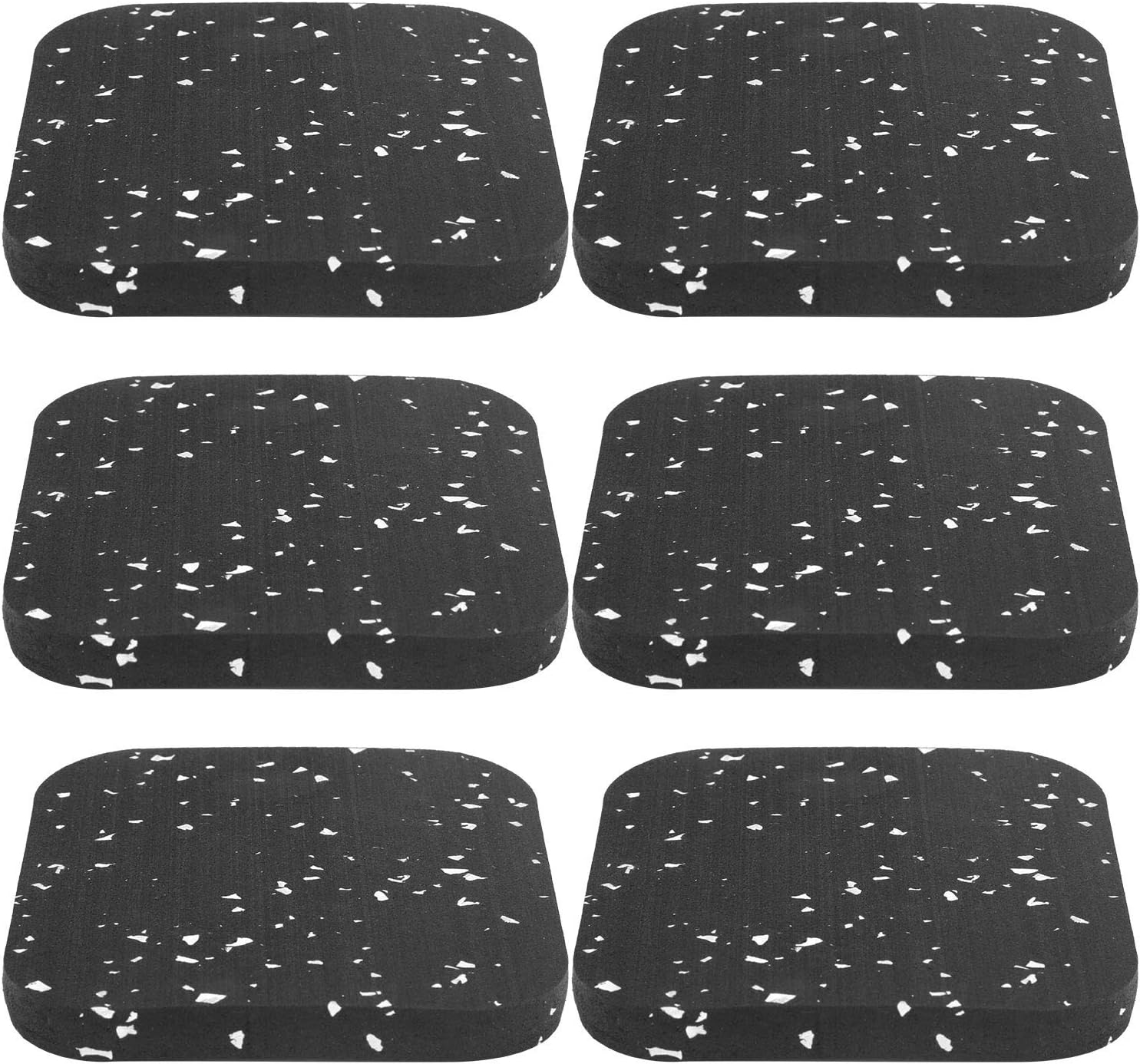 Treadmill Mat,6PCS Rubber Treadmill Mat Sound Insulation Cushion