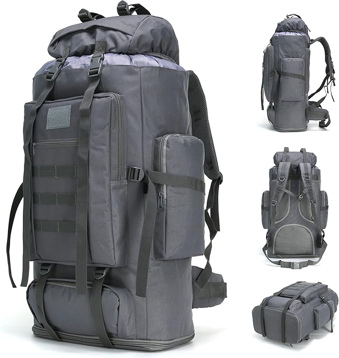BNMJVJL 100L Camping Hiking Military Tactical Backpack