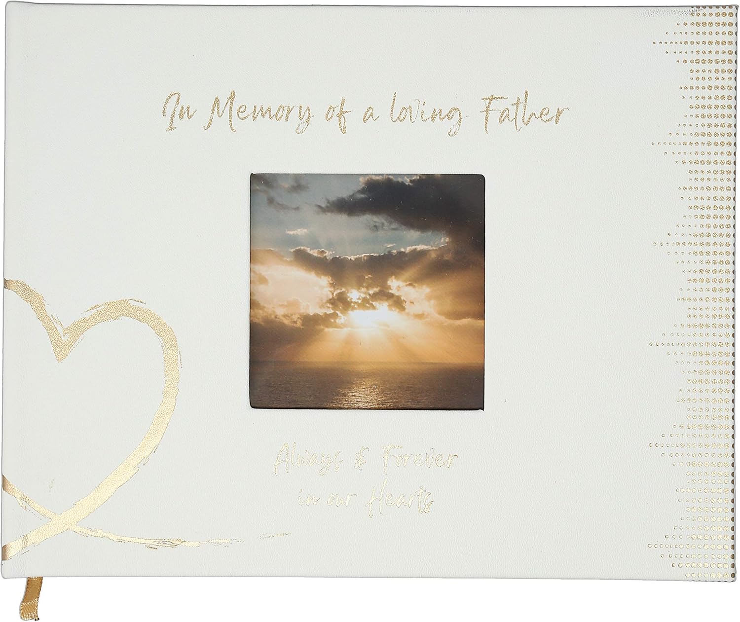 Pavilion - in Memory of A Loving Father Always & Forever in Our Hearts - 60 Page Memorial Guest Book with Picture Frame
