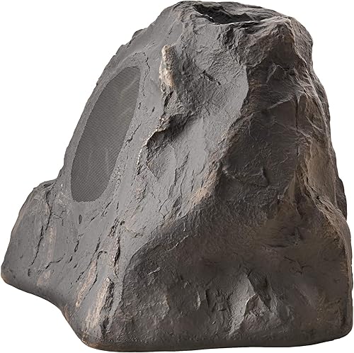 Miniatura 5 de OSD Audio 8" Altavoz para exteriores con forma de roca de alta fidelidad, diseño resistente a la intemperie, individual - Color pizarra RS850