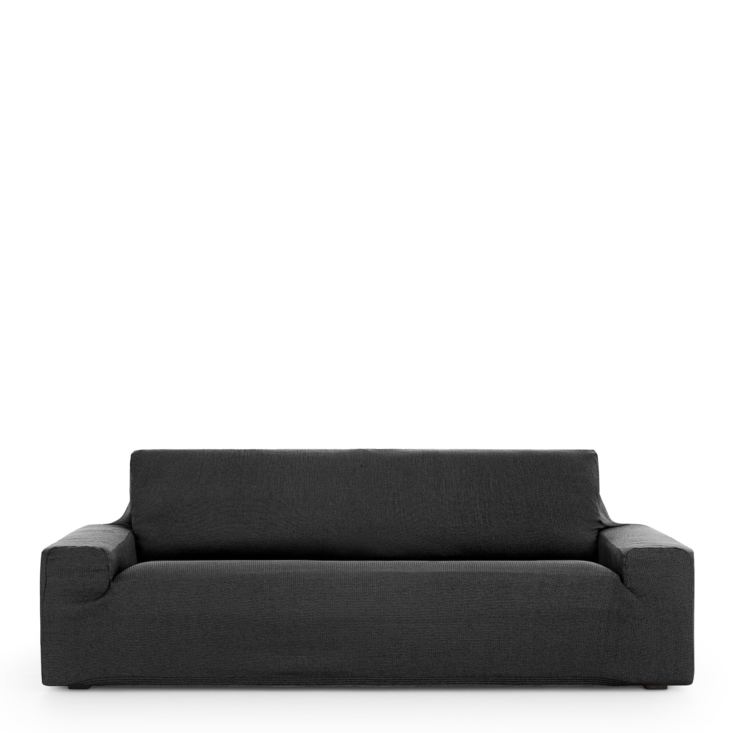 Housse de canapé élastique Poseidon 4 places gris foncé Eysa