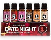 Eternal Essence Oils Date Night Set: 6 Premium 10ml Fragrance Oils - Love Spell, Amber Romance, PS I Love You for Candles, Diffusers & DIY