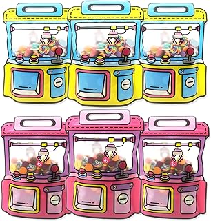 30PCS Cartoon Gift Bags with Handle Claw Machine Shape Goodie Bag Plastic Candy Cookie Storage Packaging For Wedding Birthday Baby Shower Party Supplies Snack Ziplock Seal Party Favor Bags