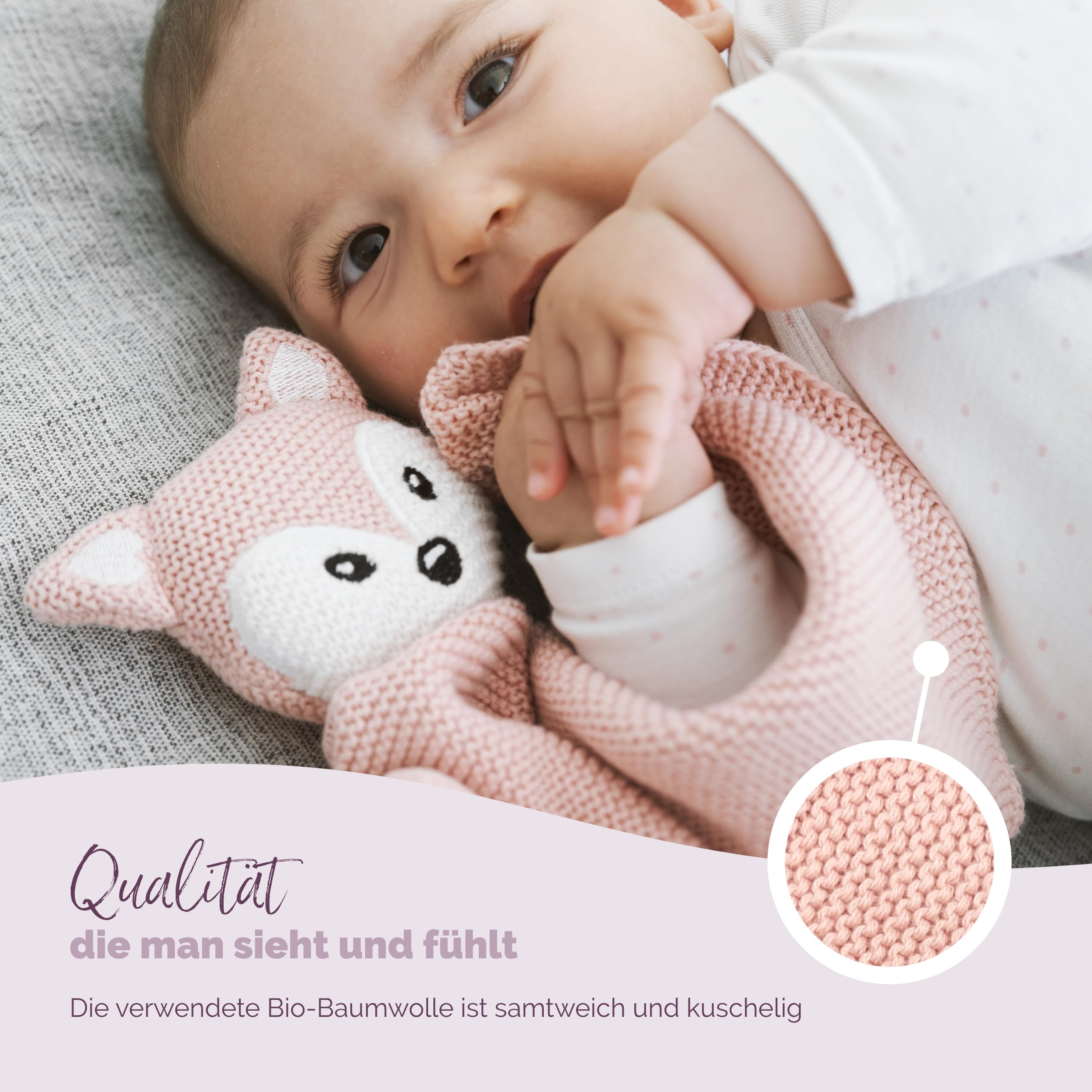 Elodie Details Knuffeldoekje Blinkie – Comfortdeken voor Baby's en Peuters van 100% Oeko-Tex Gecertificeerd Organisch Katoen – Perfect Cadeau voor Babyshower of Verjaardag – Sunrise Blue