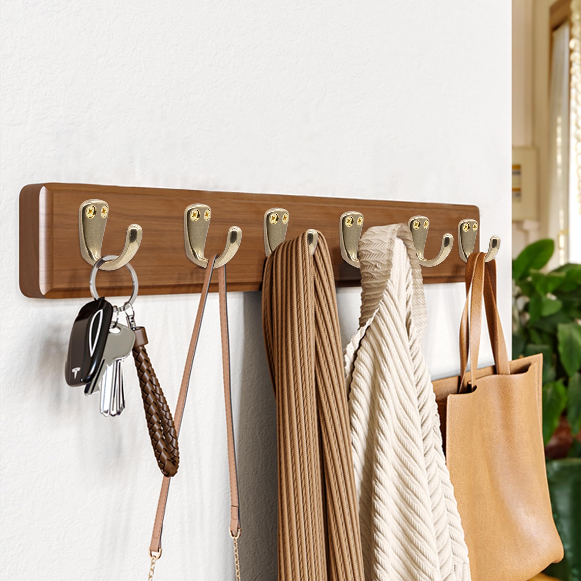 Solid Brass Coat & Hat Hooks Collection - Solid Brass Heavy Duty Coat...