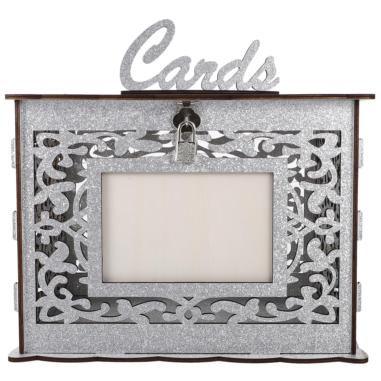 Caja de madera rústica para fotos y tarjetas de boda Toyvian