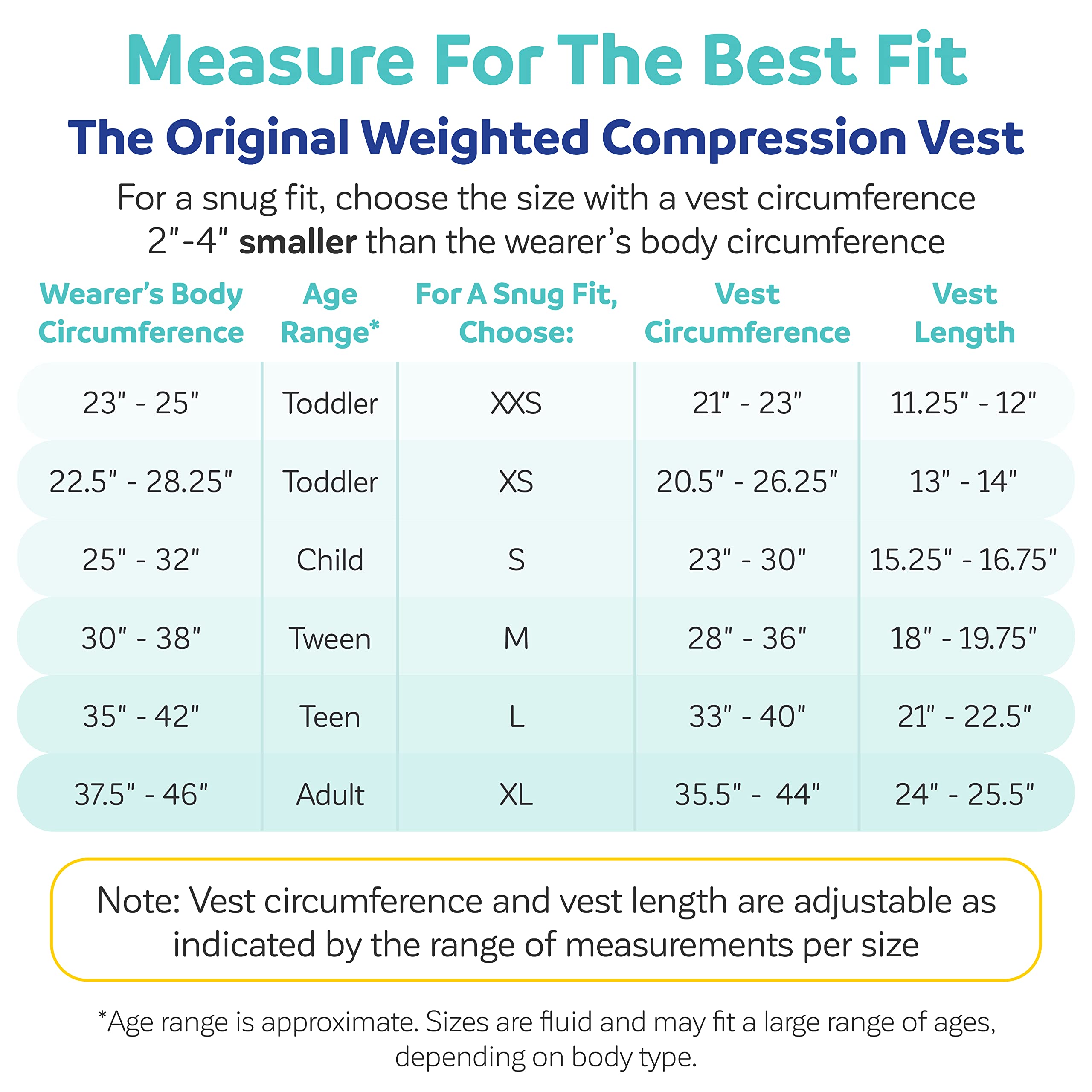 Buy Fun and Function Blue Weighted Compression Vest for Kids & Adults