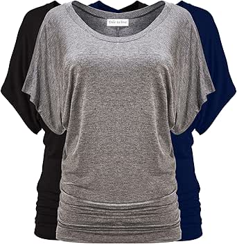 Dolman short sleeve tops for women – 3 pack versatile casual shirts