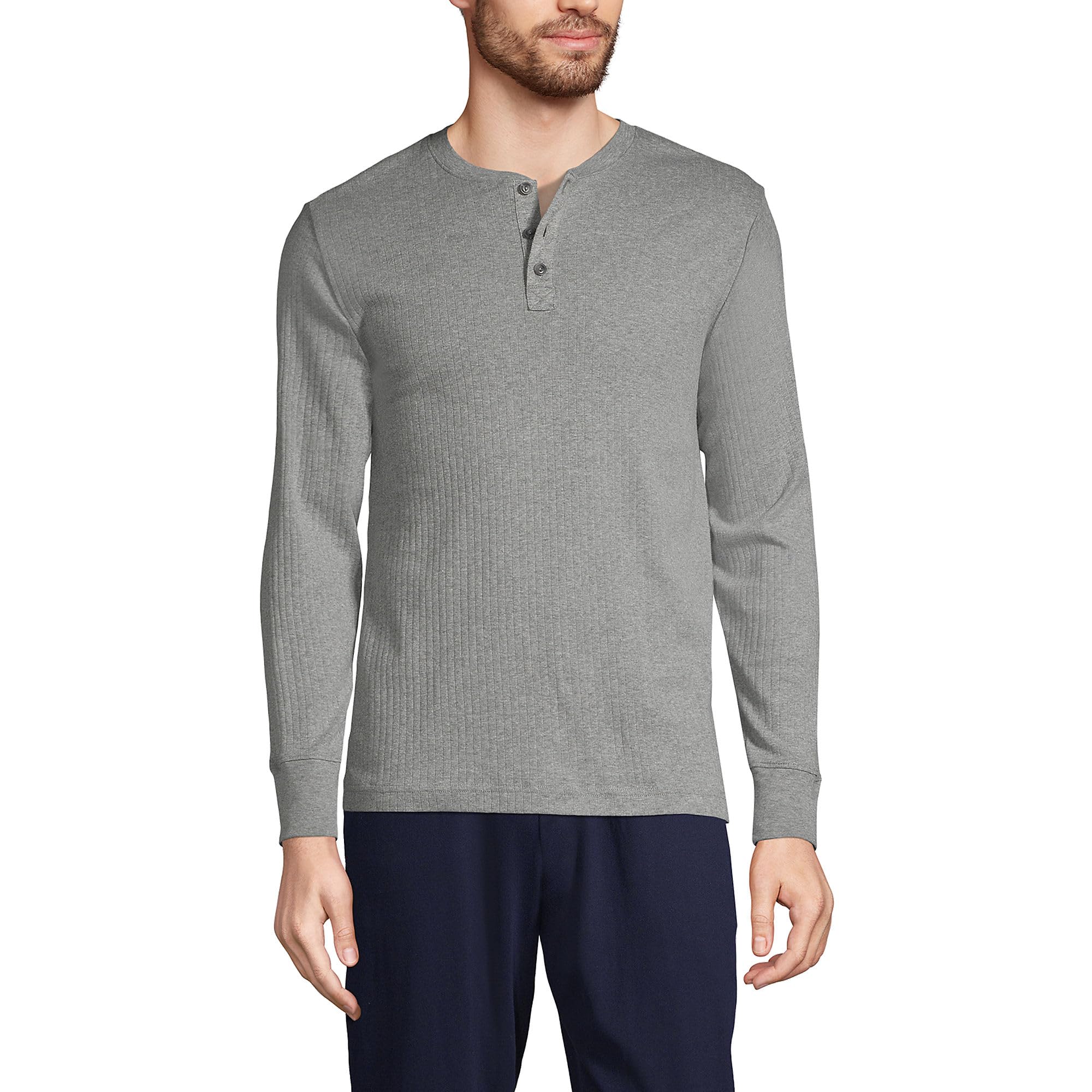 Lands' EndMen's Knit Rib Henley