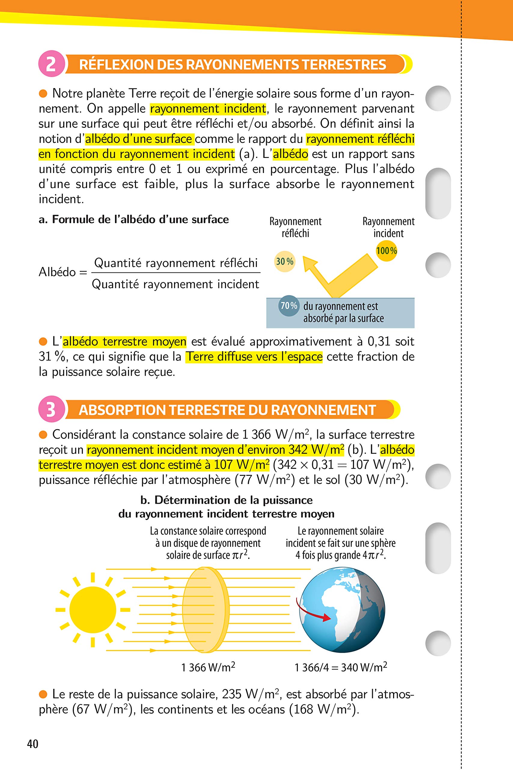 Le Rayonnement Solaire 1ère Enseignement Scientifique Exercice