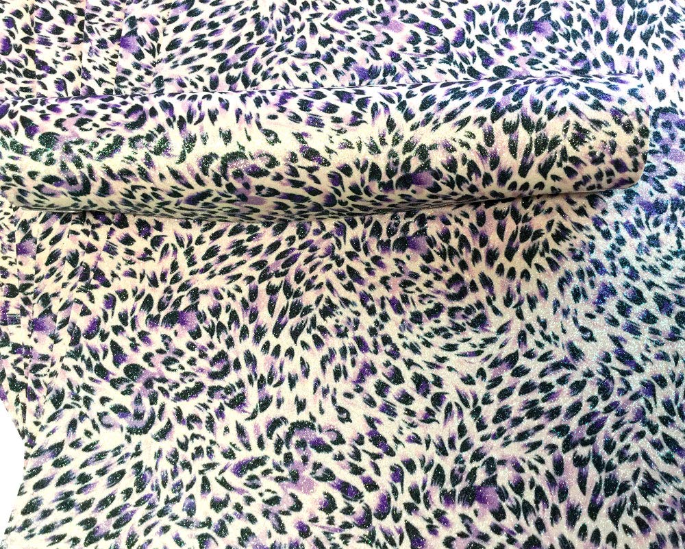 Syntego A4 Glitter Paper Lilac, Black and White Iridescent Decorative Pattern Sparkly Soft Touch Non Shed 100gsm 10 Sheets
