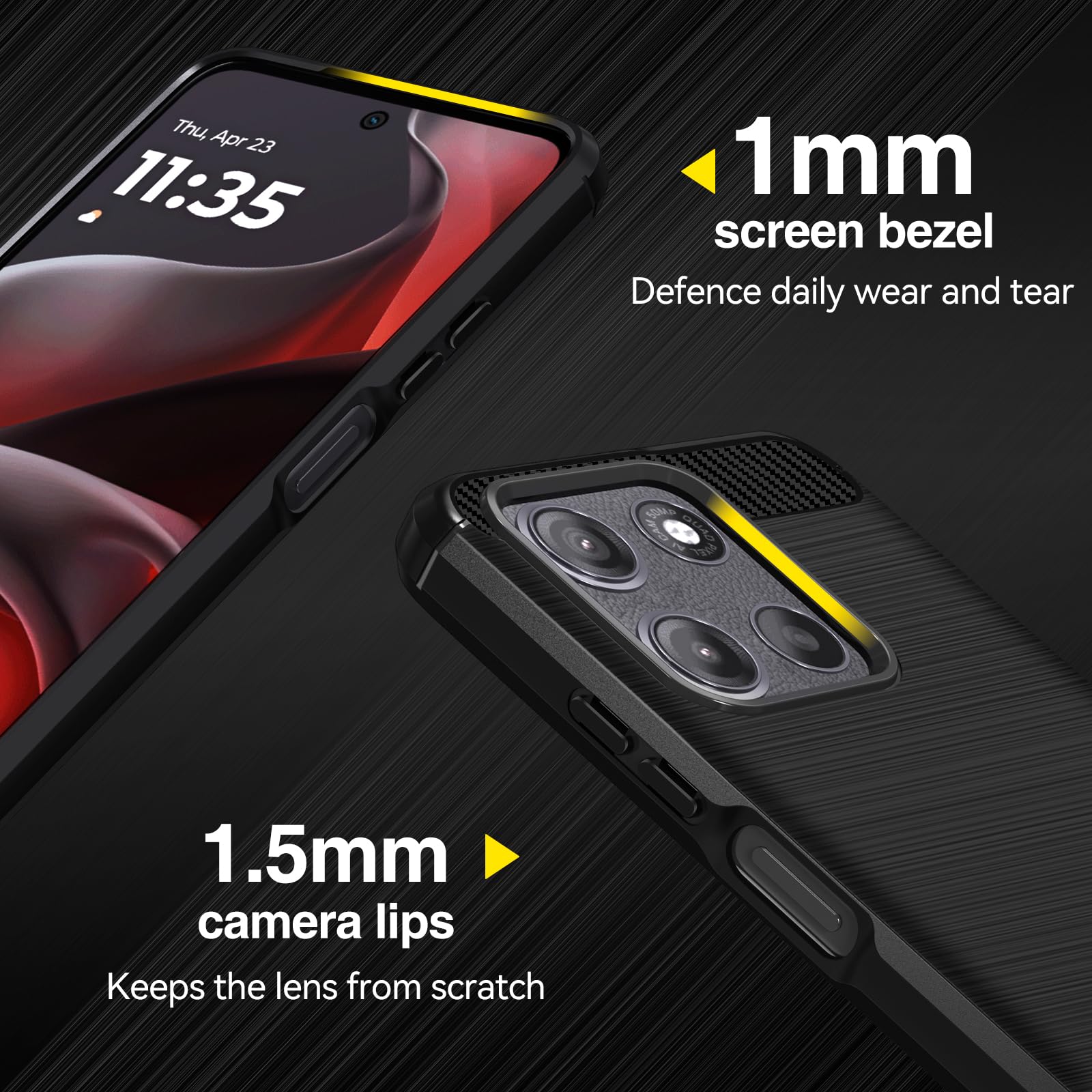 Robuste Militär-Handyhülle Für Motorola Moto G15 & G15 Power – Mit 2 Panzerglas-Schutzfolien