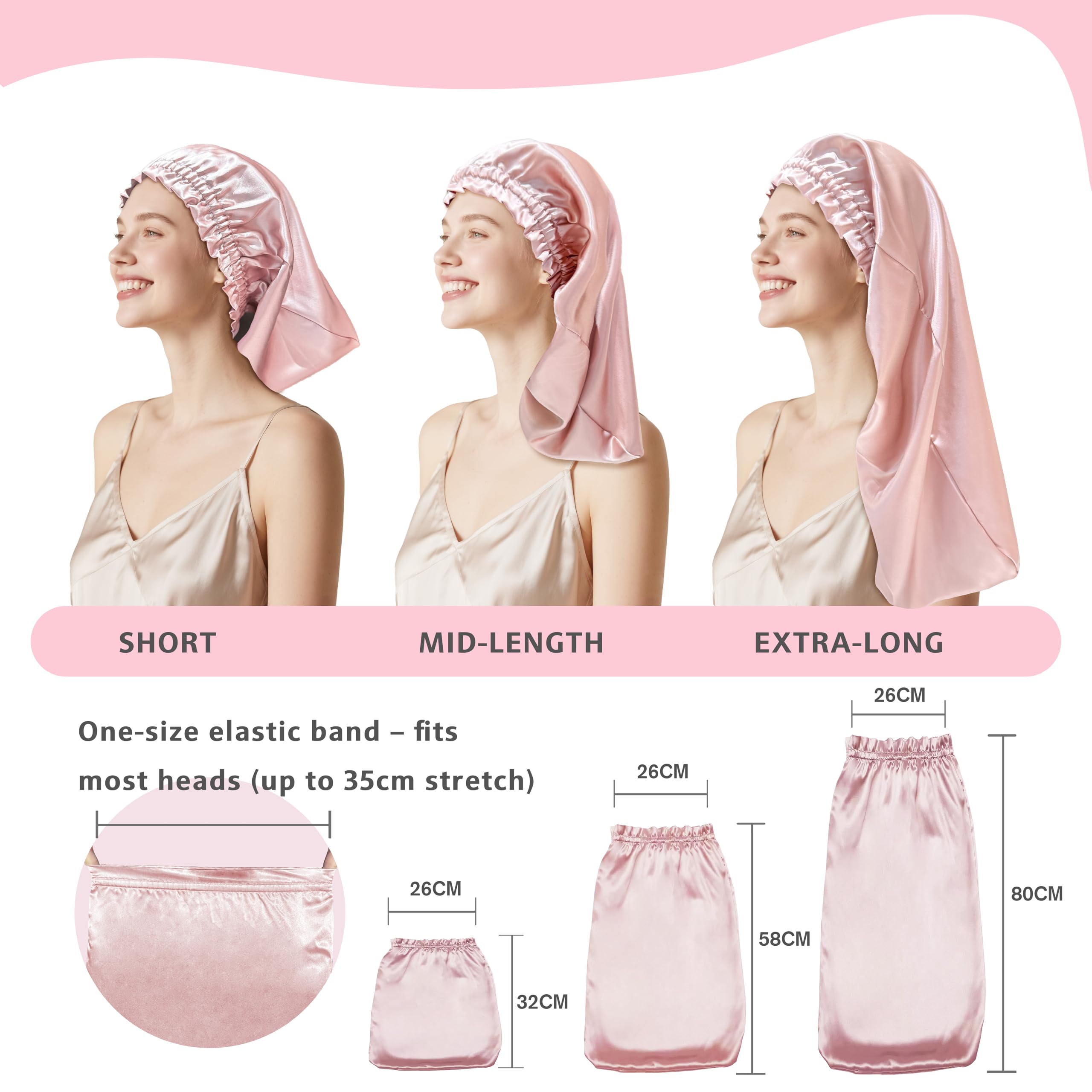 townssilk Silk Bonnet for Sleeping 100% 22 Momme Mulberry Silk for Women Luxurious Breathable Fits Secure Overnight & Pressure Free - Image 4