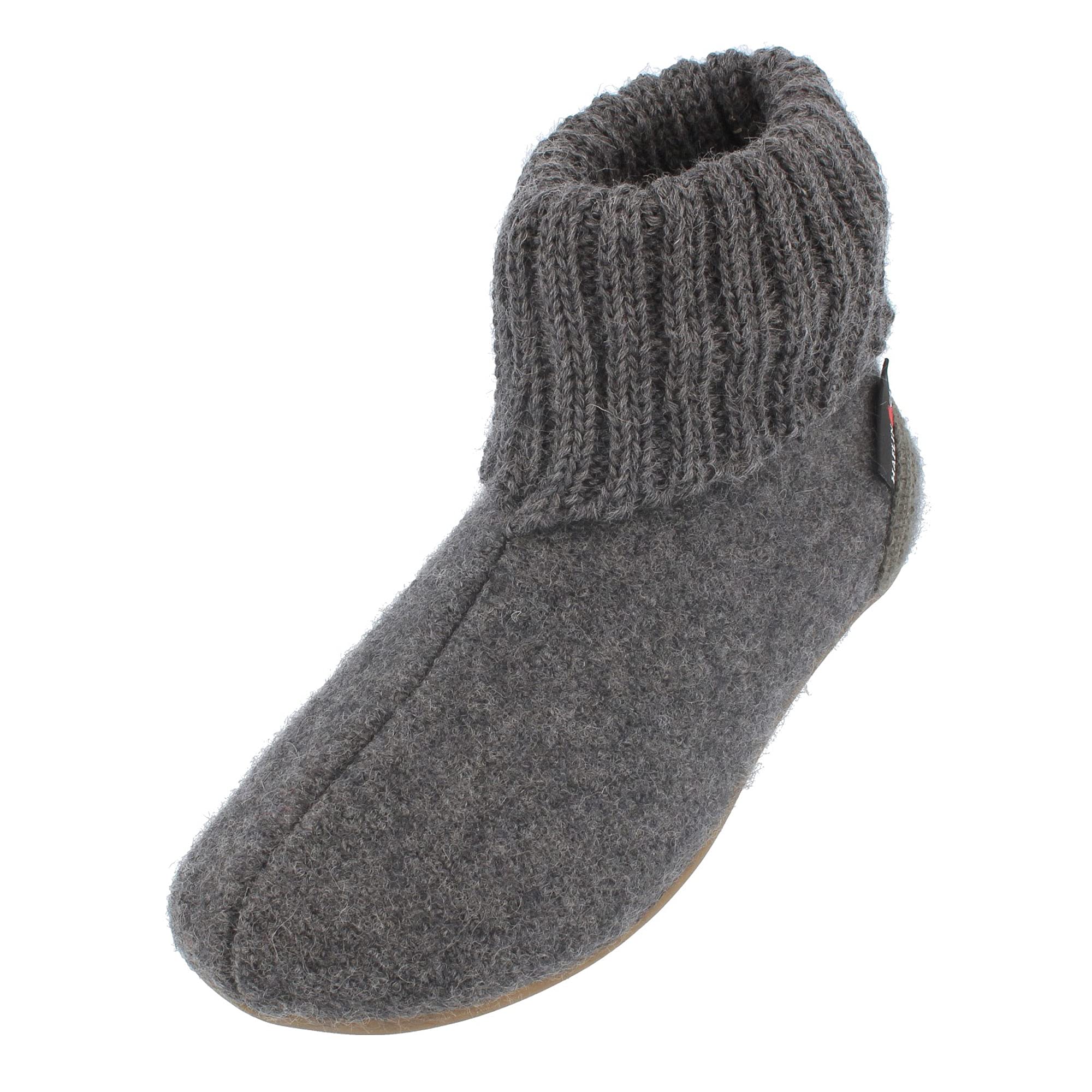 HAFLINGER Mens High Hi-Top Slippers Grey Anthrazit 04 US 5 5