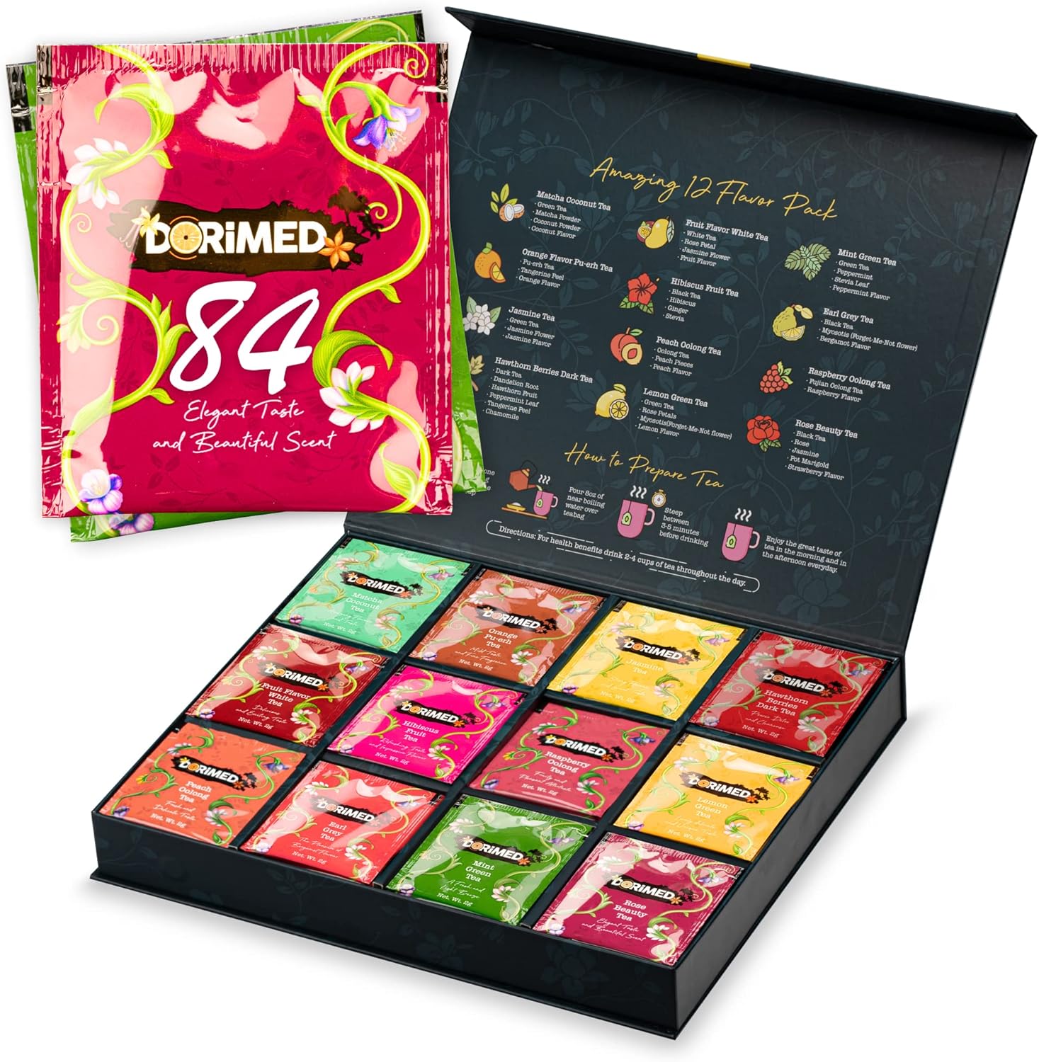 Discover Tasting Box Assortment of 12 Teas & Herbal Infusions (84