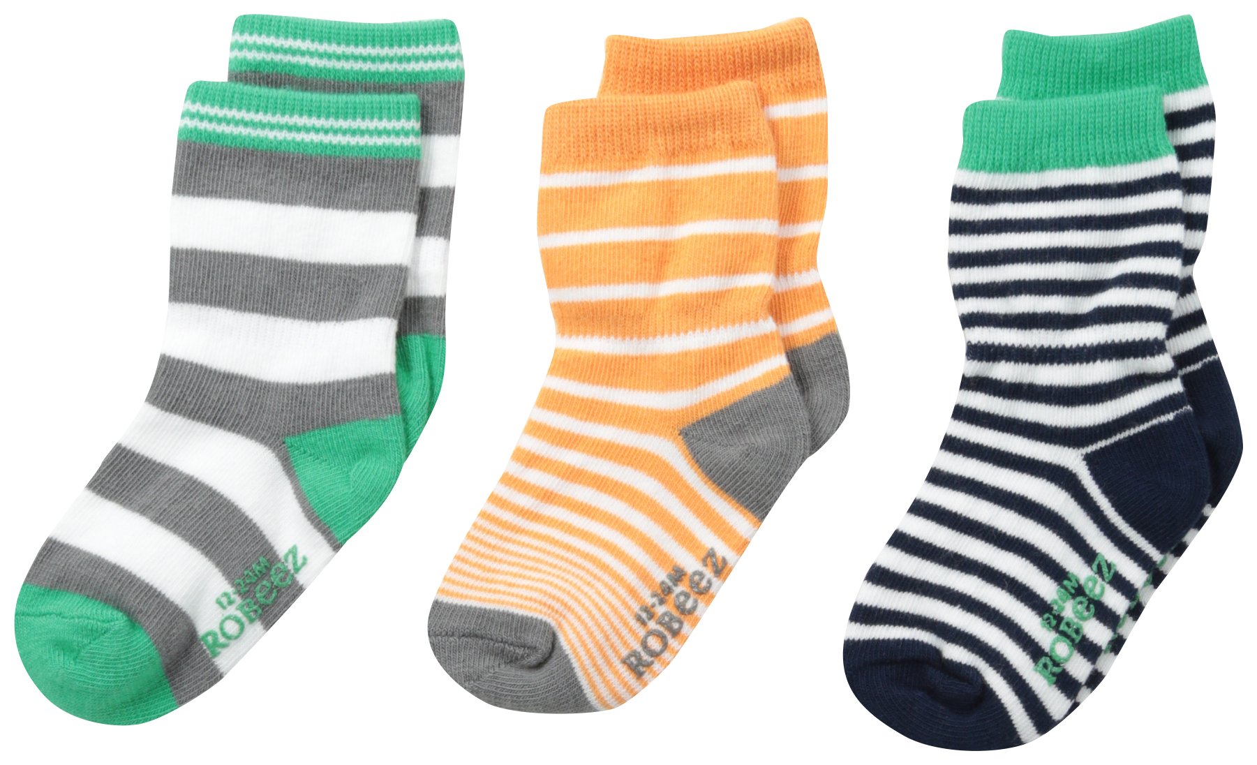 Robeez Baby-Boys Newborn 3 Pack Boys Sock Earn Your Stripes