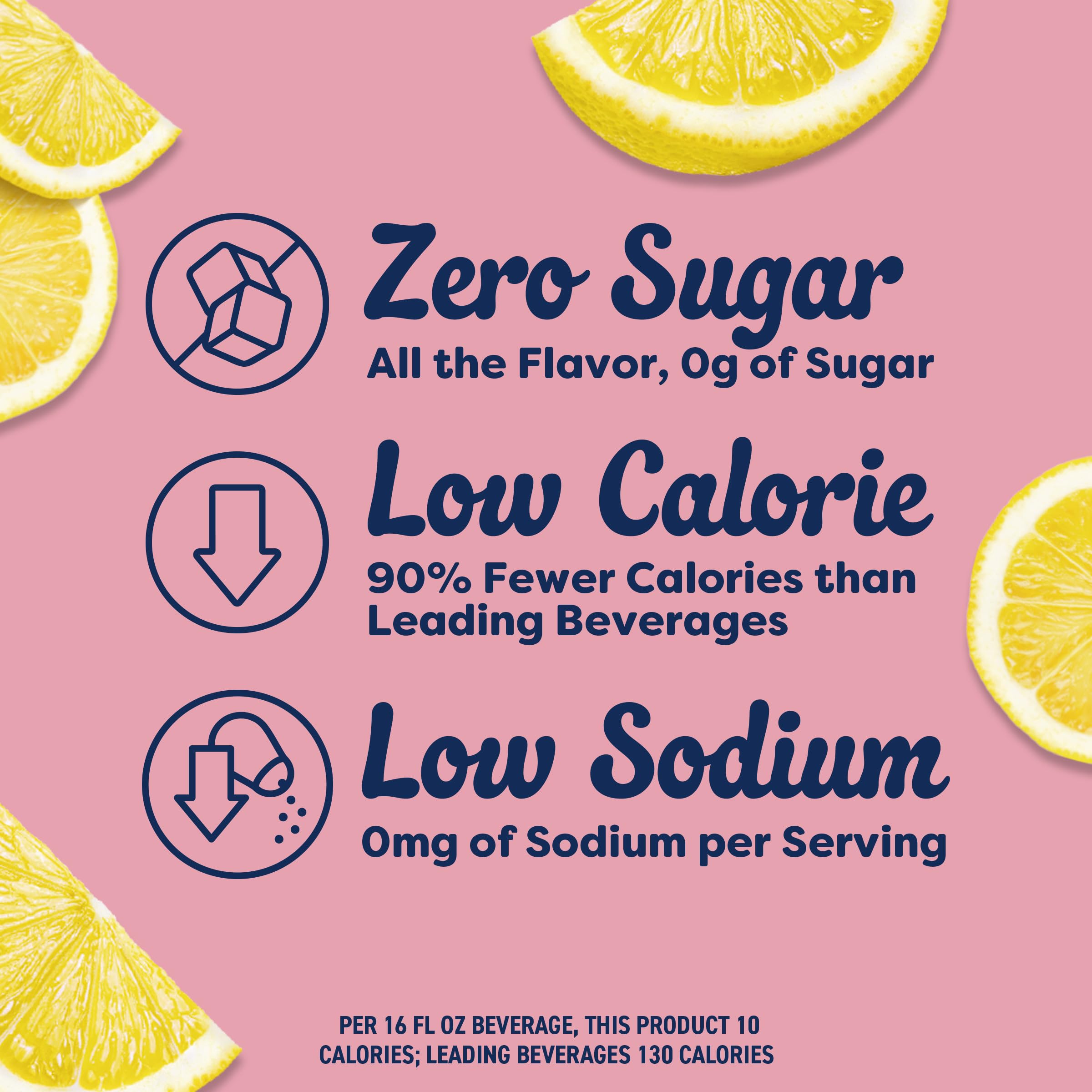 Crystal Light Drink Mix, 10 Packets, for Convenient On-the-Go Flavorful Hydration, Naturally Flavored Pink Lemonade with other natural flavor, Zero Sugar, 1.3 oz