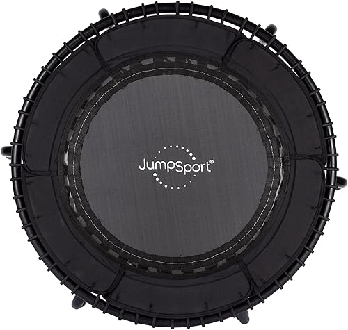 JumpSport Trampolín de fitness premium de 39 pulgadas Modelo 350, 350f, 370 Rebotador de ejercicio 30 cuerdas elásticas ajustables 275 libras de