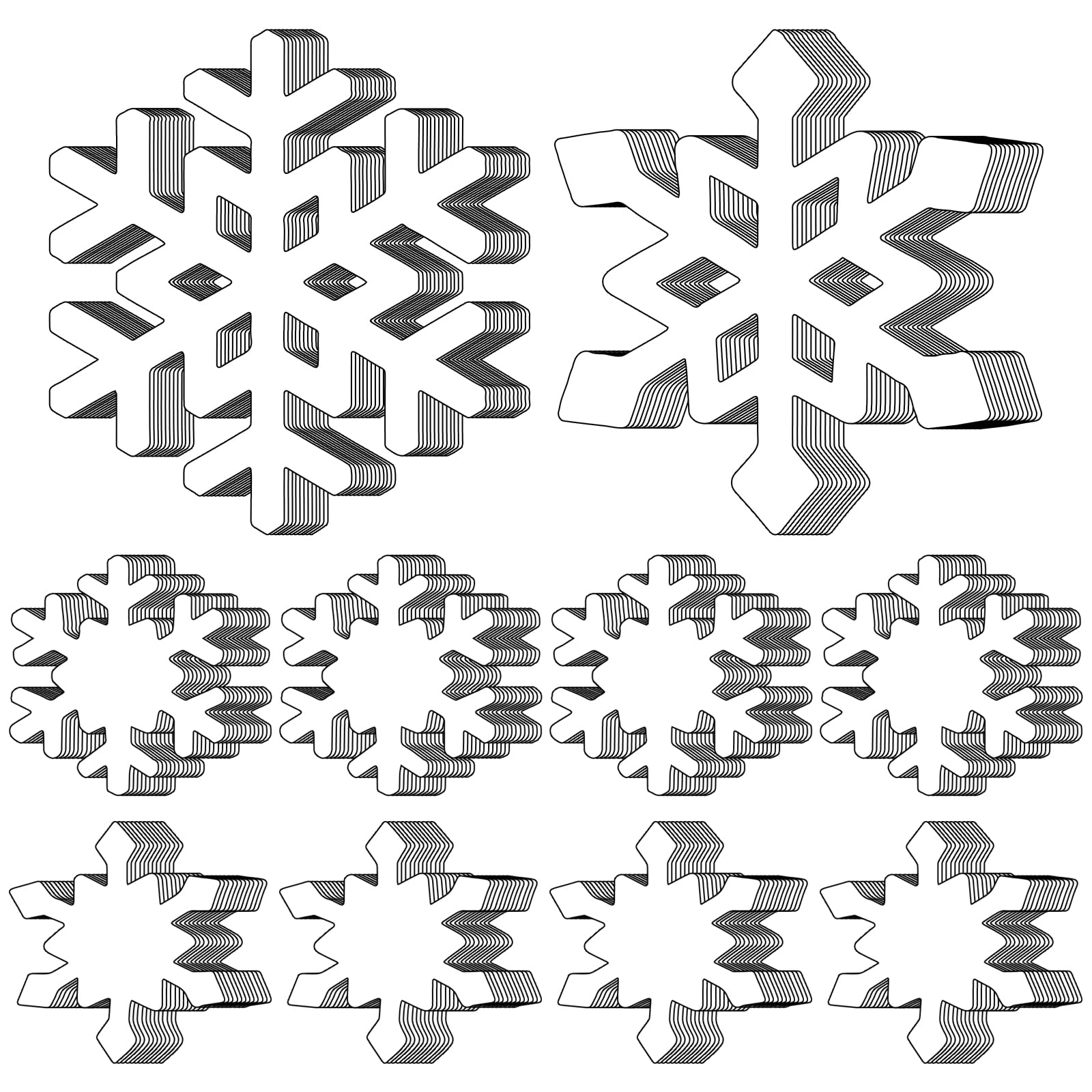 Snapklik.com : 90 Pcs Snowflake Cutouts Classroom Bulletin Board ...