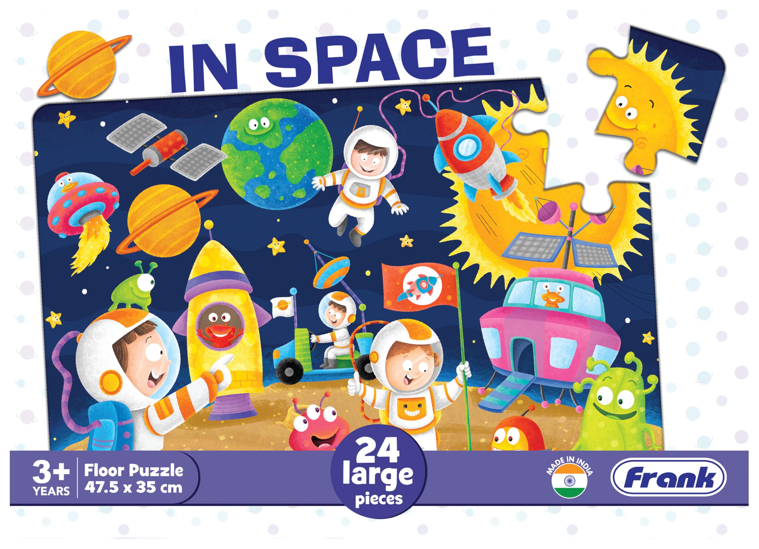 Frank in Space Floor Puzzle (24 Pieces) | Fun & Educational Toy for Kids 3+ Year Old | Enhances Imagination, Coordination, and Patience - Fun & Challenging Games - 12511