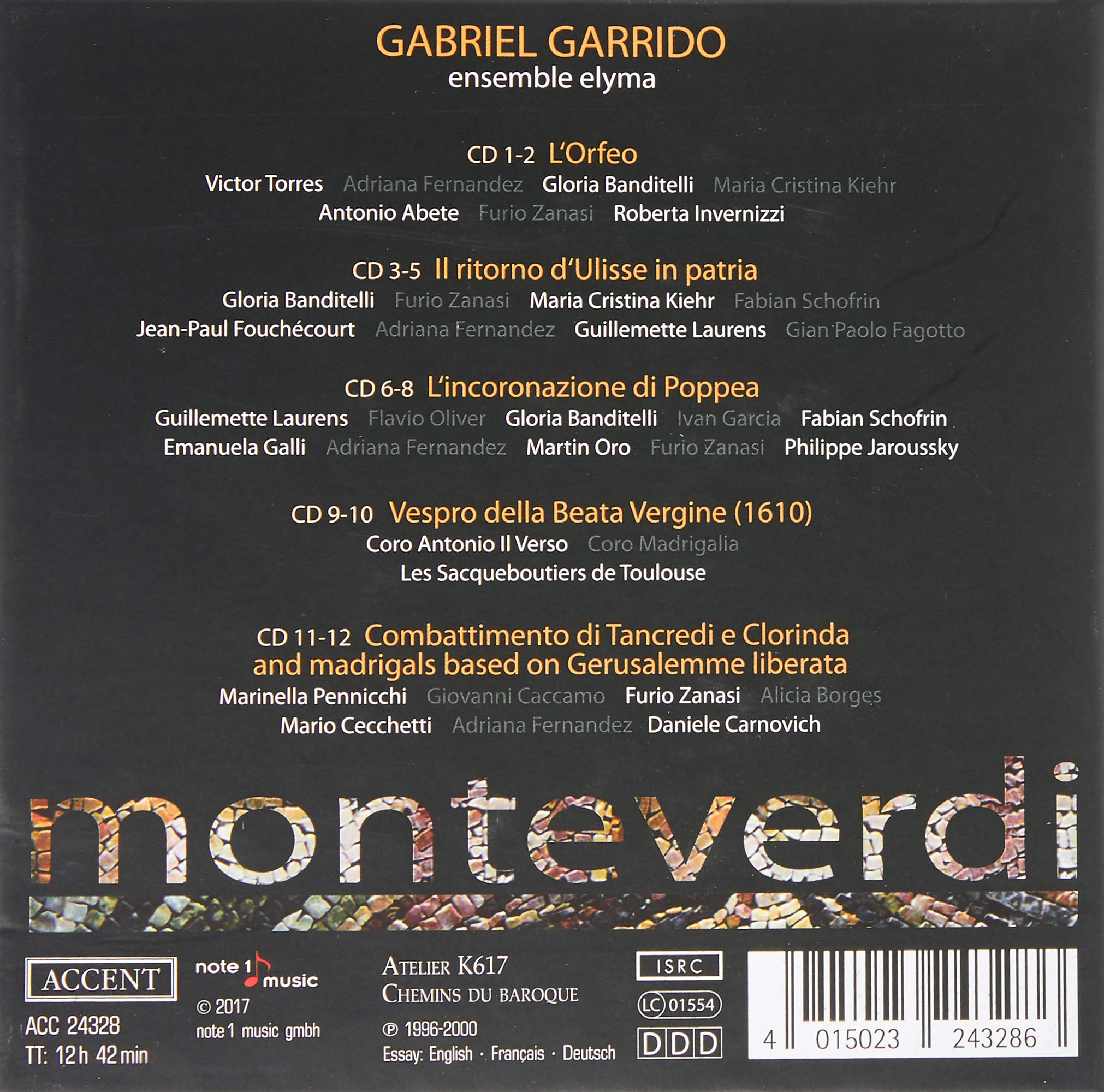 L'Orfeo/Ulisse/Poppea/Marienvesper